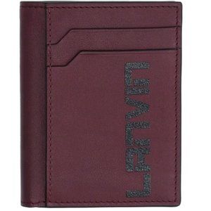 New Men's LANVIN deep purple bifold wallet